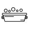 Home foot bath icon outline vector. Spa feet