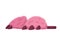 Home footwear slippers. Soft comfortable slip on shoe for home in the form of a pink bear. Pair slippers, textile
