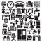 Home furniture and appliances icons