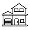 Home and garage, vector icon