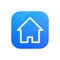 Home glossy flat icon