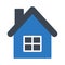 Home glyph colur vector  icon
