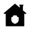 Home glyph flat vector icon