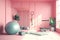 Home Gym: Capture a set of images that showcase a functional, energizing home gym. Generative AI