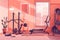 Home Gym: Capture a set of images that showcase a motivating, energizing home gym. Generative AI