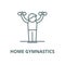 Home gymnastics vector line icon, linear concept, outline sign, symbol