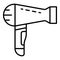 Home hair dryer icon, outline style