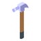Home hammer icon, isometric style