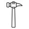 Home hammer icon, outline style