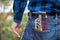 Home handyman: Rear view of a young man with hammer, pencil and gripper in his pocket