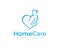 Home healthcare logo design. Elderly care vector design