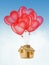 Home with heart shaped balloons