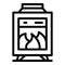 Home heat icon outline vector. Gas furnace