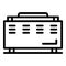 Home heater icon outline vector. Electric convector