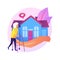 Home help abstract concept vector illustration.