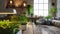 Home Herbal Garden with Artificial Lighting in living room