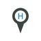 Home hotel location marker pin place pointer icon