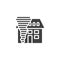 Home hurricane insurance vector icon