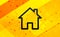 Home icon abstract digital banner yellow background