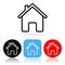 Home icon. Colored icons with house
