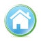 Home icon natural aqua cyan blue round button