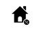 Home Icon with Percentage Sign - Vector Template