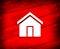 Home icon shiny line red background illustration