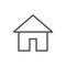 Home icon vector. Line main page symbol.
