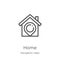 home icon vector from navigation maps collection. Thin line home outline icon vector illustration. Outline, thin line home icon