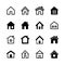 Home icons set, Homepage - website or real estate symbol