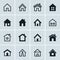 Home icons set, Homepage - website or real estate symbol