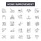 Home improvement line icons for web and mobile design. Editable stroke signs. Home improvement outline concept
