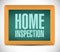 home inspection board sign illustration