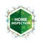 Home Inspection floral plants pattern green hexagon button