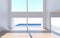 Home interior rendering with empty room white wall and there are