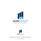 Home invest real estate and mortgage logo, creative bar diagram and home vector