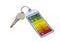 Home key with energy label on a white background