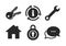 Home key icon. Wrench service tool symbol. Vector