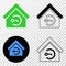 Home Keyhole Vector EPS Icon with Contour Version
