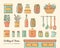 Home kitchen objects set