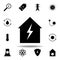 home, lightning icon . Set of alternative energy illustrations icons. Can be used for web, logo, mobile app, UI, UX