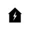 Home, lightning icon on white background. Can be used for web, logo, mobile app, UI UX