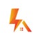Home Lightning Logo Design Vector Icon Graphic