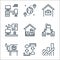 home line icons. linear set. quality vector line set such as productivity, cloud uploading, sleeping, file sharing, working at