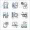 Home line icons. linear set. quality vector line set such as rest time, email, payment, deadline, workspace, support, schedule