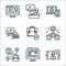 home line icons. linear set. quality vector line set such as video calling, multitasking, working at home, home security,