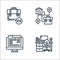 home line icons. linear set. quality vector line set such as workplace, multitasking, working at home