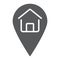 Home location glyph icon, real estate and home
