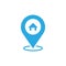 Home location. Map pin icon. Vector illustration EPS 10