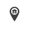 Home location marker icon vector